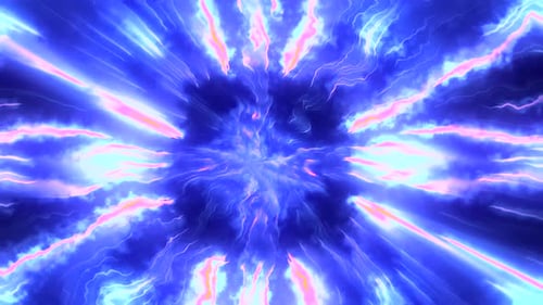 Dynamic Blue Electric Energy Portal Tunnel Loop Background
