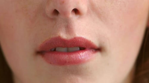 Extreme Close Up of a Woman's Mouth