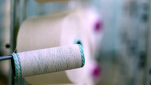 Yarn Cones and Production Preparation in Textile Factory
