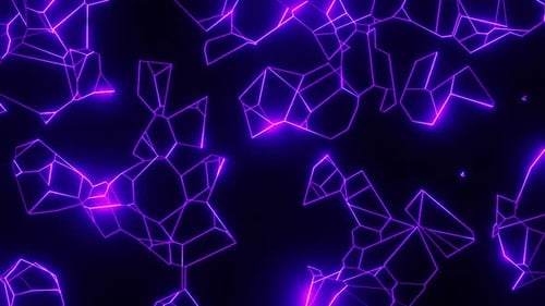 Purple Abstract Glowing Patterns Background Vj Loop Animation In HD