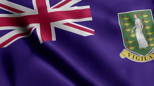 British Virgin Islands Flag Waving Animation
