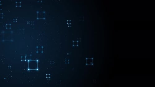 Cyberspace Grid Business Corporate Technology Tunnel à particules Boucle d'arrière-plan numérique