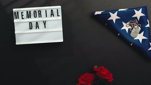 Flowers for War Dead During Memorial Day Celebration