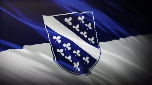 Bosnia And Herzegovina Flag Waving Seamless Loop