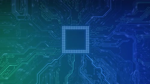 Contexte de technologie numérique de carte de circuit animé Concept de processeur d'ordinateur central