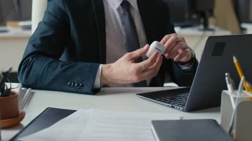 Professional Typing, Puts in Wireless Earbuds