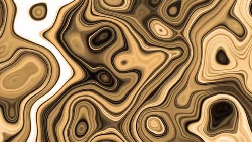 Golden Abstract Fluid Animation with Organic Flow