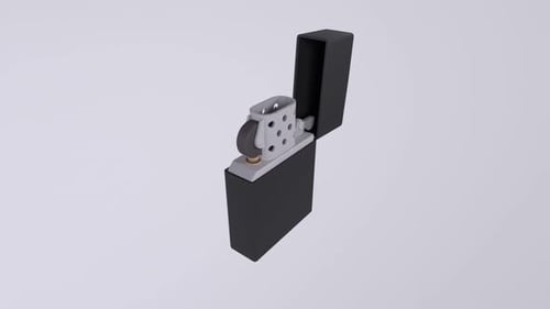 Lighter 3d object rotating loop
