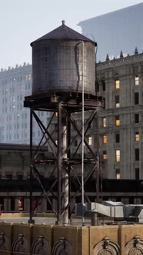 New York Water Tower Tank Detail