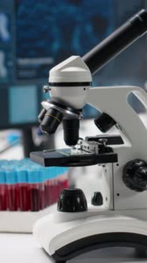 Microscope in Laboratory for Scientific Research