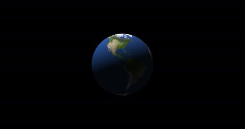 Animated 3D Planet Earth Rotation