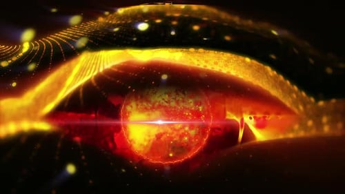 Abstract Glowing Orb with Pulsating Particle Waves Background Animation