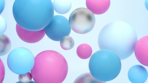 Animation en boucle 4k de boules flottantes colorées