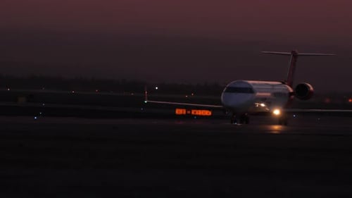 Night Flight Plane Take Off