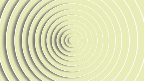 Fondo abstracto de animación de patrones de anillos de círculos 3D con efecto de ondulación.