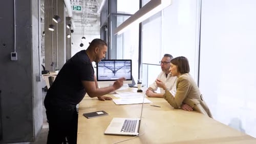 Business team meeting in modern office