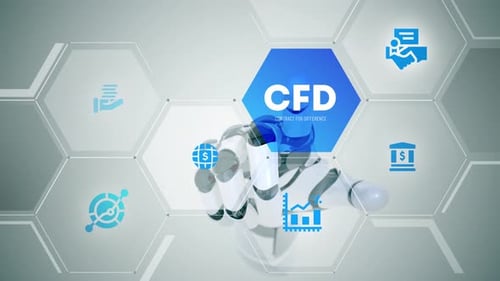 CFD Contract for Difference touchscreen animation