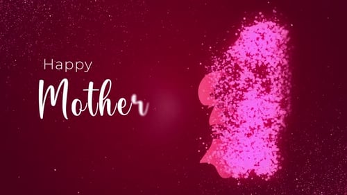 Elegant Mother's Day Text and Particle Silhouette Reveal