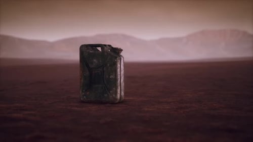 Old Rusty Fuel Canister in the Desert