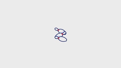 Minimalist Bowling Strike Animation