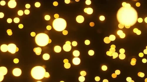 Golden Bokeh Lights Festive Overlay Background Loop