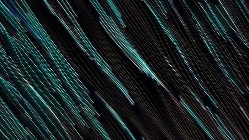 Diagonale leuchtende Linien aus blauem Licht auf schwarzem Hintergrund