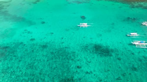 Bateaux d'excursion à Boracay, Philippines