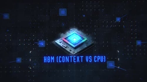 Futuristic Digital CPU Processor Core Technology Animation