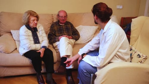 Home Healthcare Visit with Senior Couple