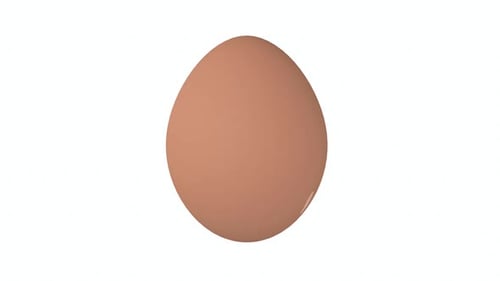 Minimalist Rotating Brown Egg Looping Animation