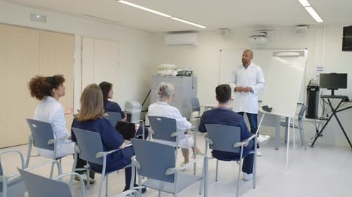 Medical Professionals Attending Workplace Training Session