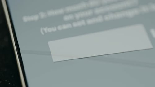 Text Input Field During a Setup Process