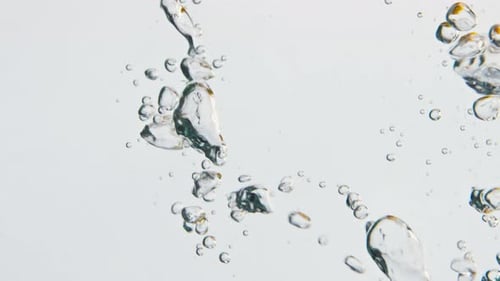 Yellow Tomatoes and Basil Falling into Water