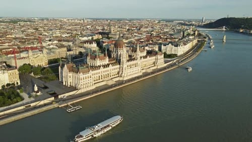 Budapest City and Danube River
