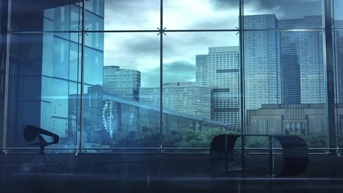 Background With Modern Office Interior 4K