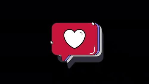 Social Media Heart Like Notification Animation