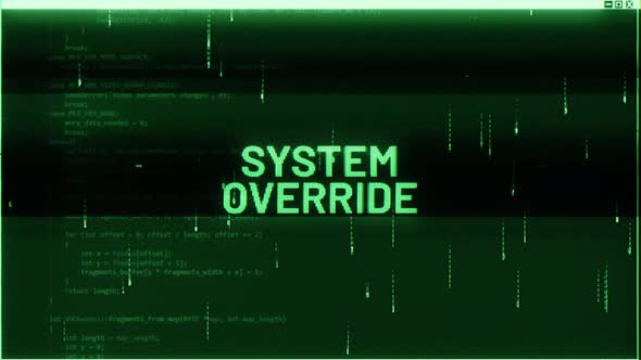 System Override On Digital Glitch Hacker Screen 4K, Backgrounds Motion ...