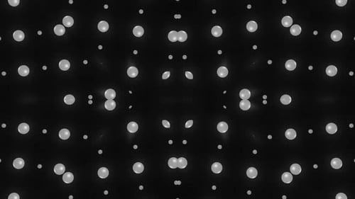 Patrón abstracto dinámico con brillantes esferas blancas y oscuras