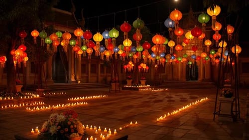 Vesak Temple Courtyard