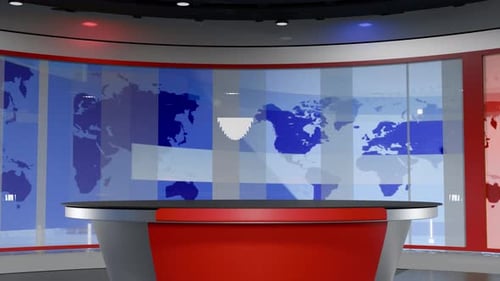 3D Virtual News Studio Ab002 Background Loop