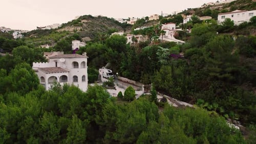 Aerial view of Charming Villa and lush greenery, Cumbre del Sol, Alicante, Spain