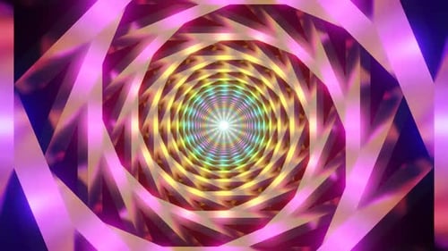 Multicolor 2 Abstract Spiral Motion Background Loop Animation In 1080Hd