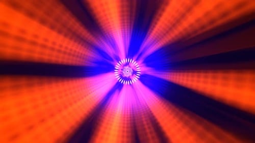Orange And Blue Mesh Neon Tunnel Background Vj Loop l 4K