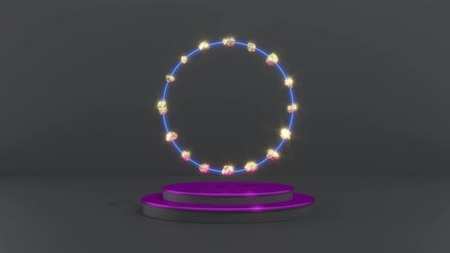 Mock Up Glow Circle Able to Loop Seamless