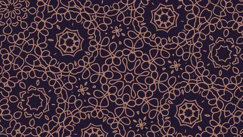 Seamless Golden Decorative Pattern Background Loop