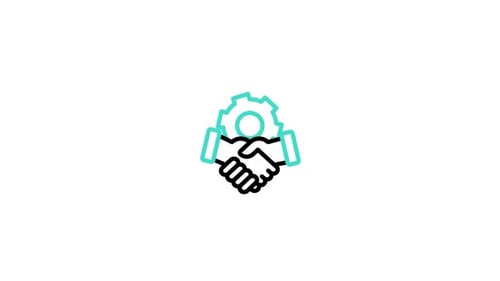 Animiertes Teamwork-Symbol