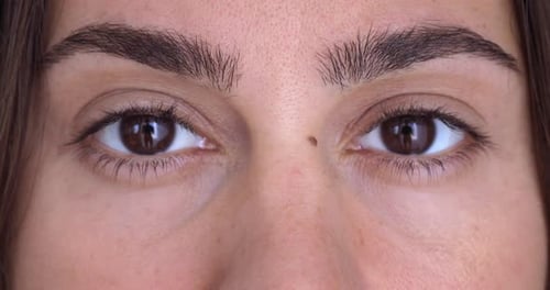 Close-Up of Woman's Eyes Blinking