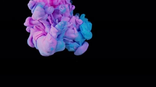 Colorful Ink Clouds Flowing in Water