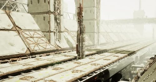 Futuristic Industrial Environment Cinematic Flythrough Animation