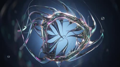 Microcyclus ring microorganism. Microbiology science fiction abstraction. Seamless loop 3D render